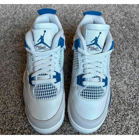Nike Air Jordan 4 Retro 2024 Military Blue Size 5 Youth (Size 6.5 Women's) - Picture 3 of 10